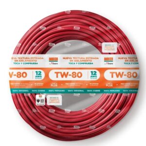 CABLE AWG N°12"X80°TW INDECO