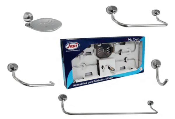 ACCESORIO P/BAÑO 5PZS ALUMINIO JAPI(06)