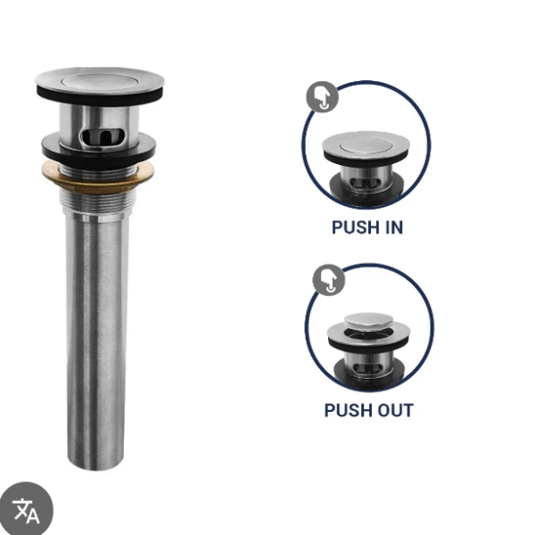 DESAGUE PUSH OVALIN C/REBOSE CROM VENICE