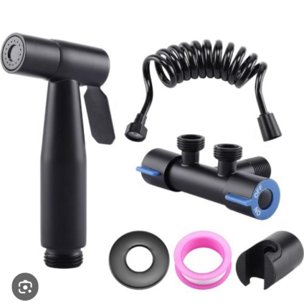 DUCHA BIDET BONILI C/MANGUERA Y DESVIADOR NEGROMATE APACHE