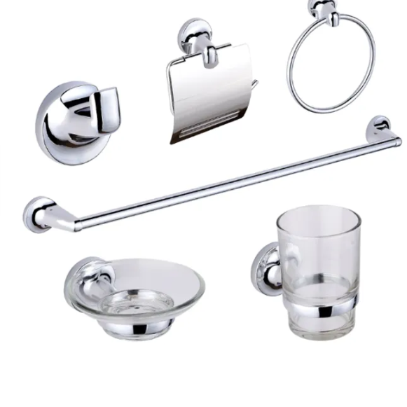 SET  BAÑO X 6PZAS CROM. METAL SHINE APACHE