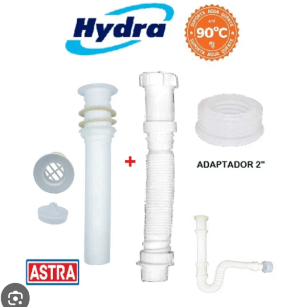 TRAMPA CORRUGADA PVC C/DESAGUE HYDRA (70)