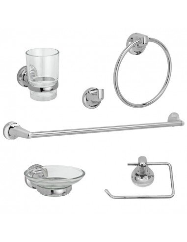 SET ACCESORIO 6 PIEZAS BASE OVALADA FORTALY B1002