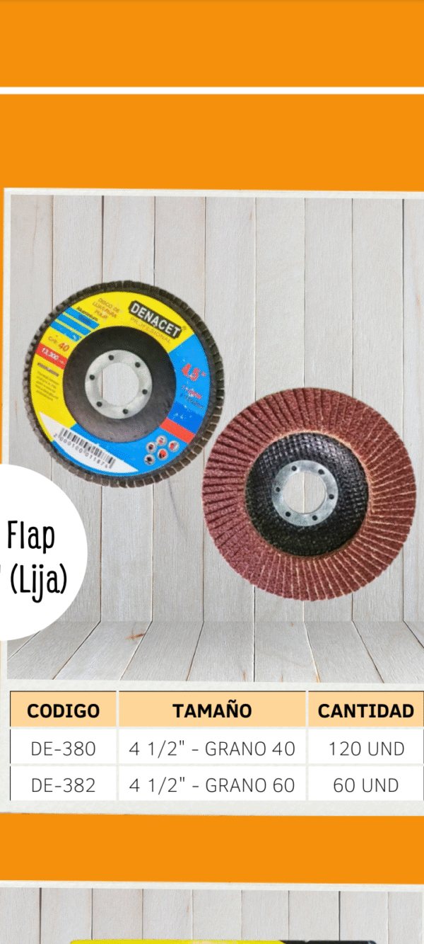 DISCO FLAT PULIR 4-1/2" P40 DENACET (20)