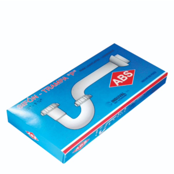 TRAMPA SIFON PVC "P" C/REG ABS INDUVAL (20)