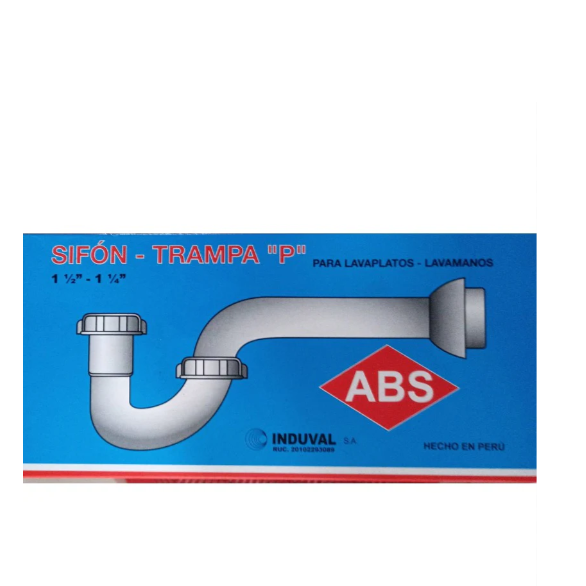 TRAMPA SIFON PVC "P" C/REG ABS INDUVAL (20)
