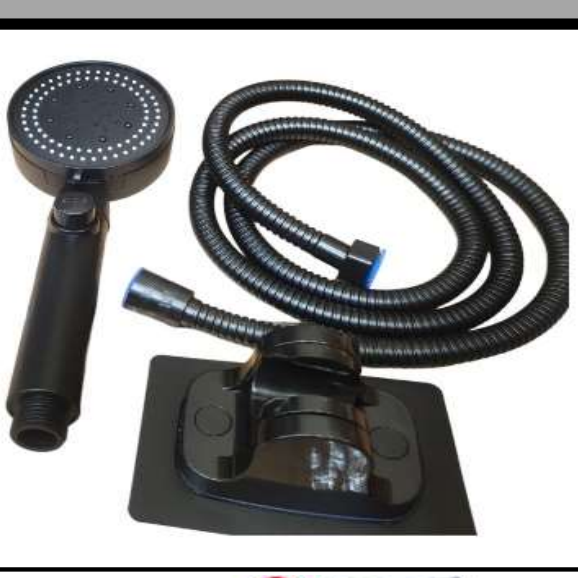 DUCHA TELEFONO 5 FUNCIONES CAPRICORNIO  BLACK MATTE ECKOGRIF