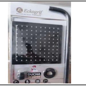 SALIDA DUCHA 8"CUADRADA NEGRO PESADO BLISTER ECKOGRIF
