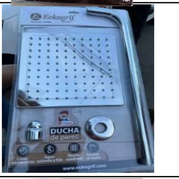 SALIDA DUCHA 8" CUADRADA CROM PESADO BLISTER ECKOGRIF (20)