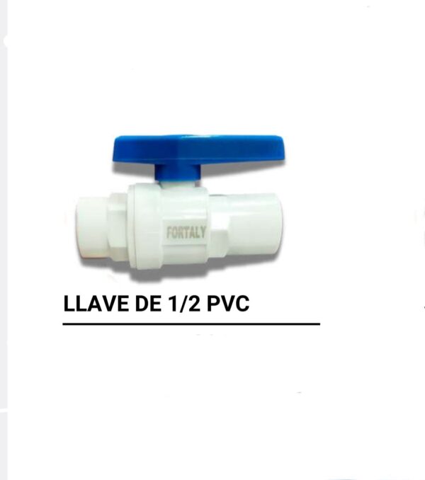 VALVULA BOLA PVC C/R 1/2" FORTALY
