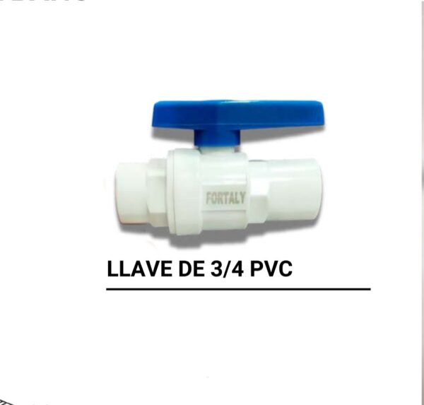 VALVULA BOLA PVC C/R 3/4" FORTALY