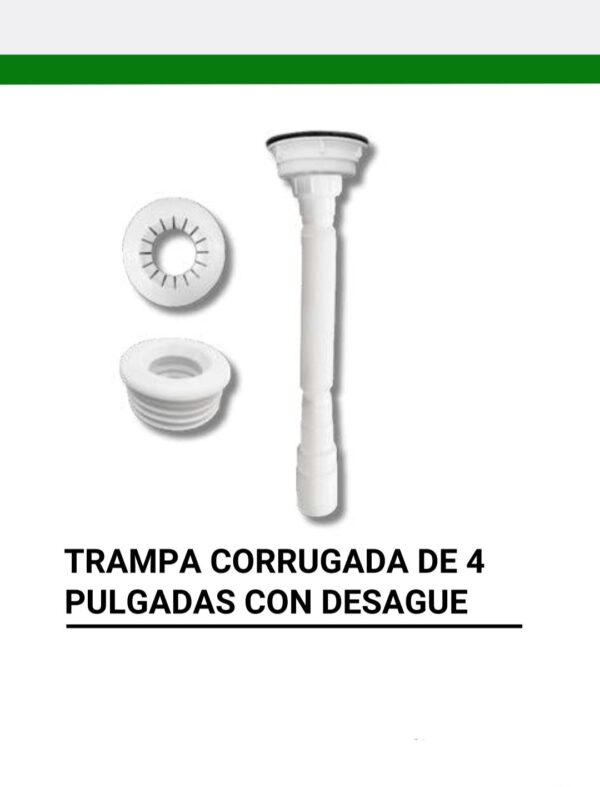 TRAMPA CORRUGADA  C/DESAGUE 4" FORTALY