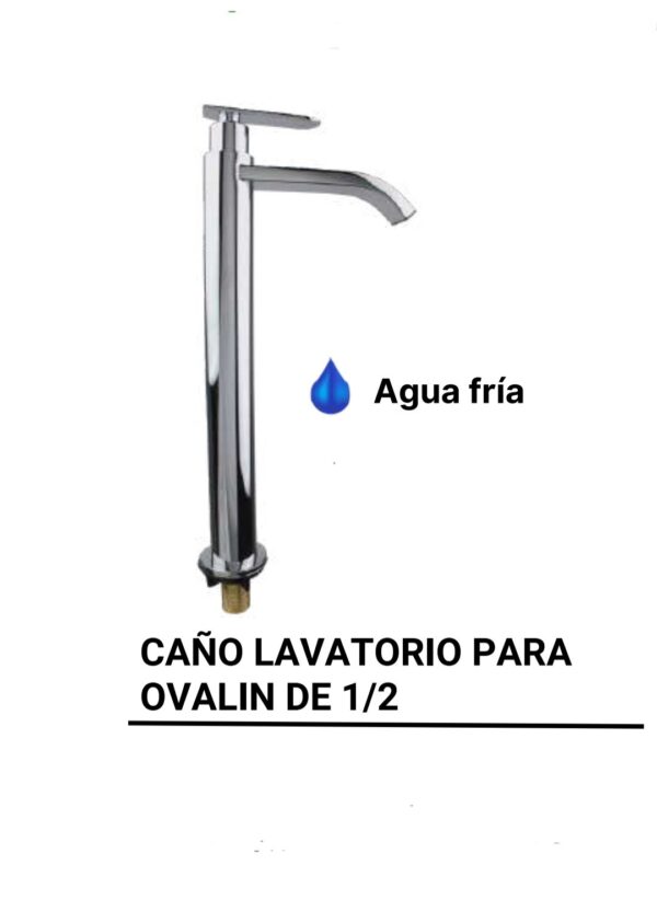 CAÑO OVALIN ALTO CROMADO PICO CUADRADO FORTALY LL-385
