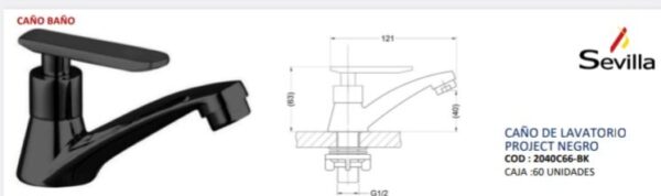 CAÑO LAVATORIO PROJET NEGRO SEVILLA