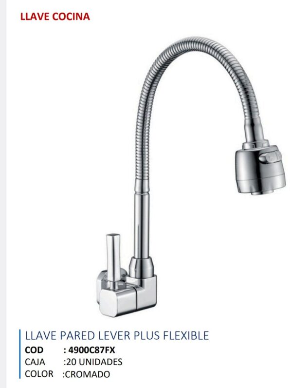 CAÑO PARED CROM LEVER PLUS SEVILLA 4902C87