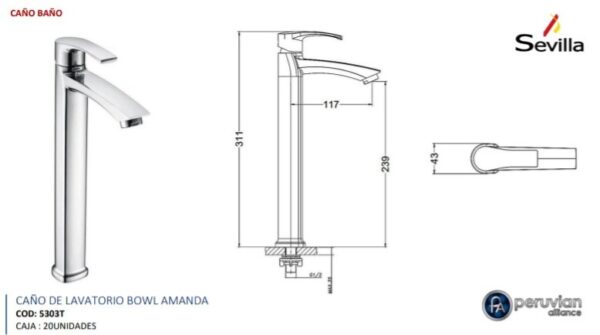CAÑO OVALIN CORTO BOWL CROM AMANDA SEVILLA
