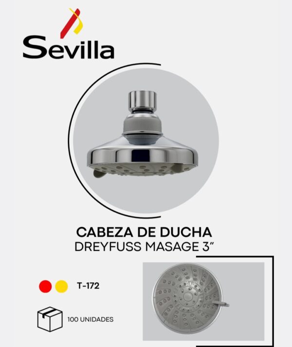 SALIDA DUCHA DREYFUSS 3" GRIS SEVILLA T172G