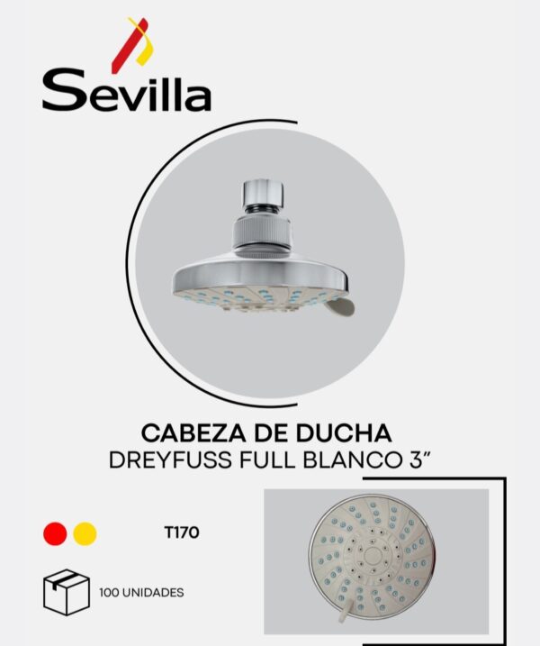 SALIDA DUCHA DREYFUSS 3" BLANCO SEVILLA T172B