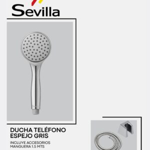 DUCHA TELEFONO ESPEJO GRIS A191 SEVILLA