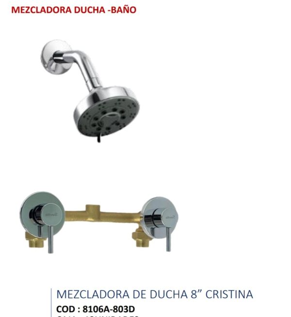 MEZCLADORA DUCHA CRISTINA SEVILLA