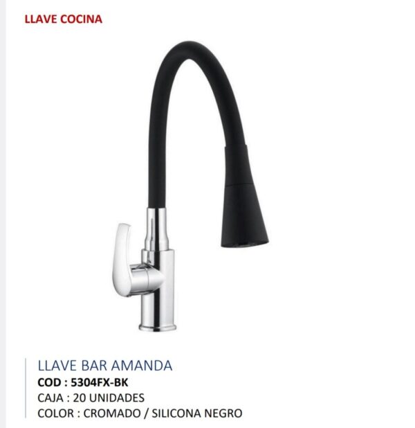 PICO MUEBLE FLEXIBLE NEGRO AMANDA SEVILLA 5304FX-BK