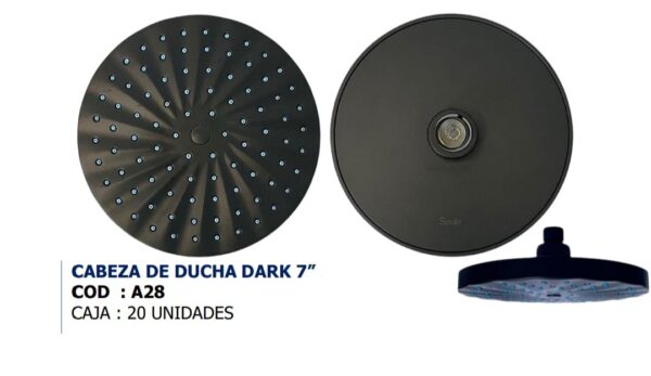SALIDA DUCHA CROM STAR DARK 7" SEVILLA A28