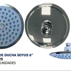 SALIDA DUCHA CROM SOYUZ 6" SEVILLA W25
