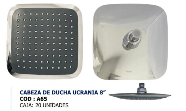 SALIDA DUCHA CUADR UKRANIA 8" SEVILLA A65