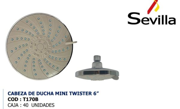 SALIDA DUCHA TWISTER 6"  SEVILLA T170