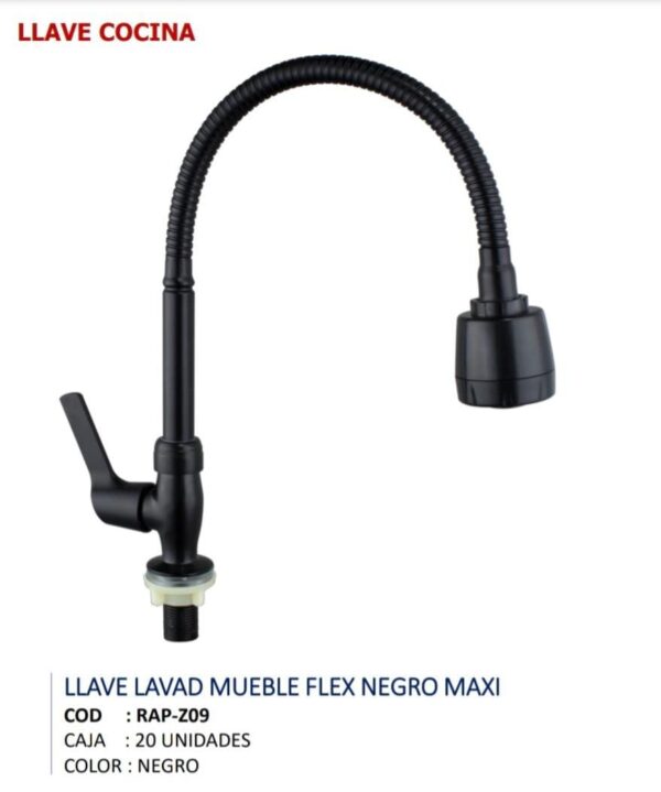 PICO FLEXIBLE MUEBLE NEGRO MAXI SEVILLA RAPZ09