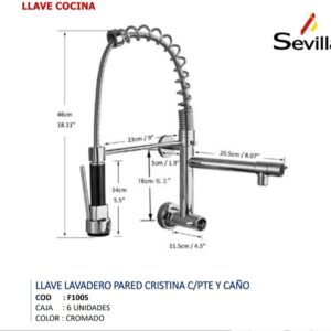 PICO PARED FLEXIBLE CROM CRISTINA C/PTE Y CAÑO SEVILLA F1005