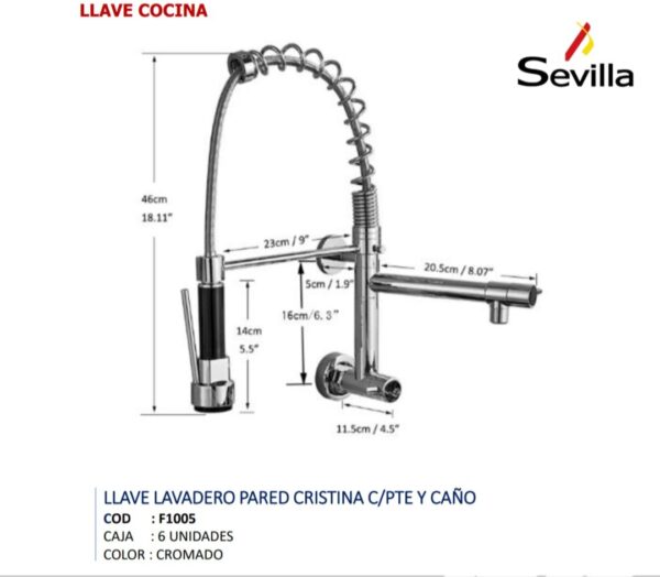 PICO PARED FLEXIBLE CROM CRISTINA C/PTE Y CAÑO SEVILLA F1005